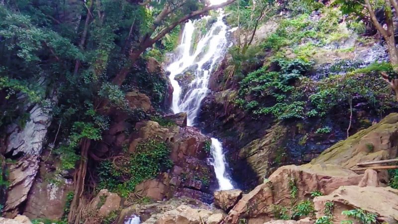 Akashiganga waterfall picnic spot in Assam